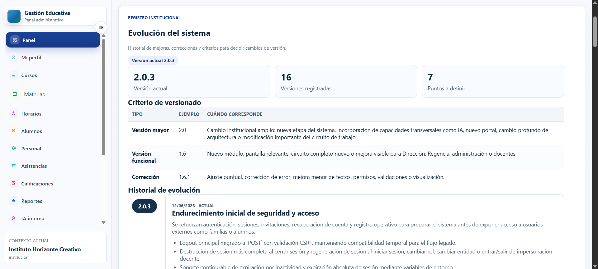 Captura de Pantalla del Seguimiento Pedagógico DTP