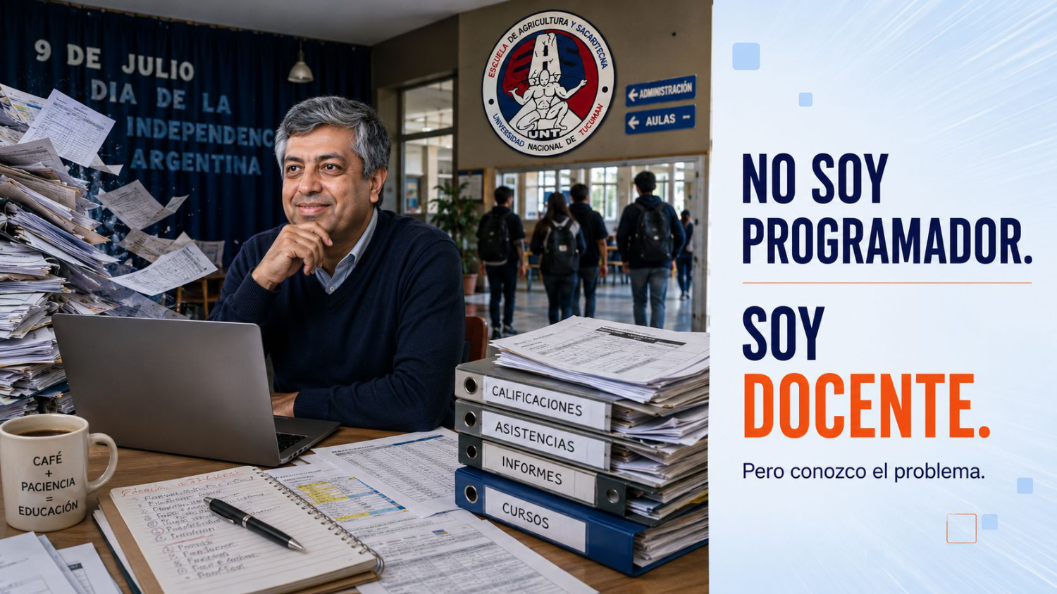 No soy programador. Soy docente. Pero conozco el problema.