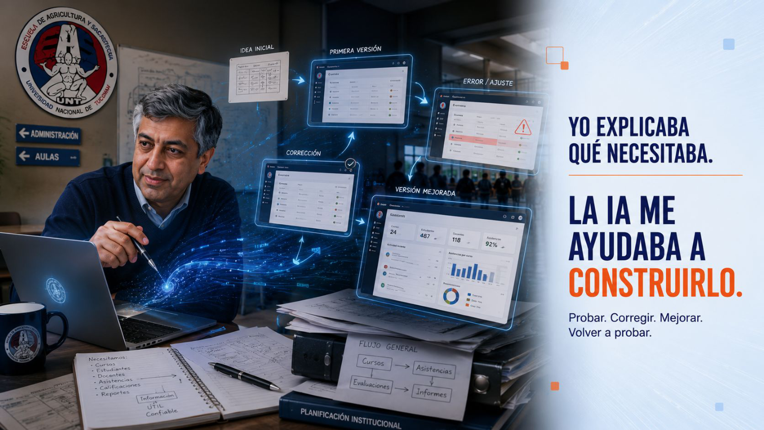 Yo explicaba qué necesitaba. La IA me ayudaba a construirlo.